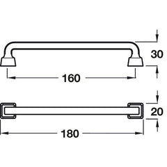 Hafele Handles - Brera D Cupboard Handles