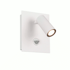 Tunga Adjustable Single LED Wall Light With Built In PIR