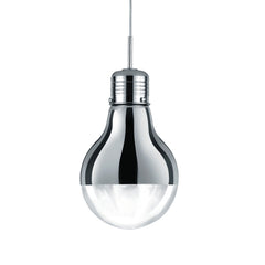 Edison Pendant Ceiling Light, chrome/clear