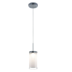 Candle LED Pendant Ceiling Light, Frosted And Clear Glass