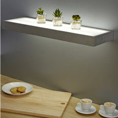 SIRIUS FLOATING BOX LED GLASS SHELVES 600MM