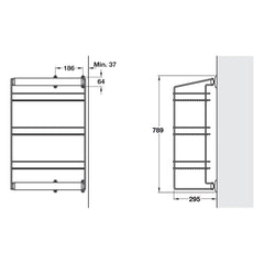 Vibo DREAM pull out unit, side mounted storage racks