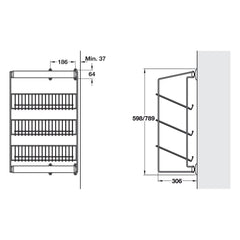 Vibo DREAM Pull Out Shoe Organizer, Side Mounted