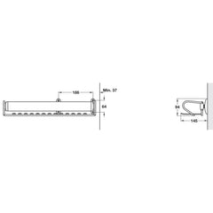 Vibo DREAM Pull Out Tie Rack and Belt Rack, Side Mounted