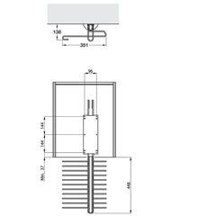 Vibo Pull Out Trouser Hanger, Under Mounted, Off Centre Fitting