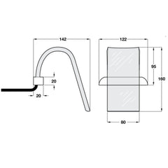 Hafele Loox CIGNO LED Overhead Mirror Light
