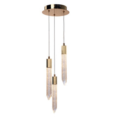 Shard 3 Light LED Ceiling Drop Pendant IP20 Rated