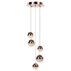 Eclipse 5 Light Round Drop Adjustable LED Ceiling Pendant, IP20 Rated