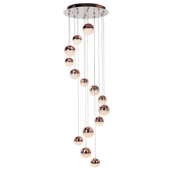 Eclipse 14 Light Round Drop Adjustable LED Ceiling Pendant