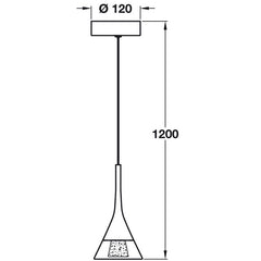 Jewel, Single Light Round LED Drop Ceiling Pendant, IP20 Rated