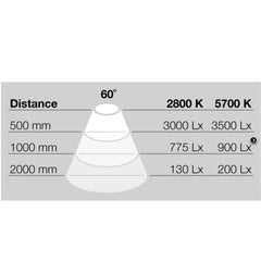 Hafele Loox Java Round Ceiling Fitting - With Swivel Adjustment