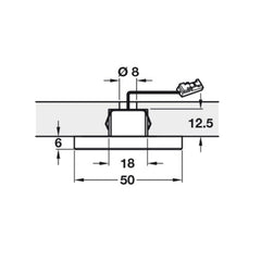 Hafele 12V LED 2036 Profile Under Cabinet Downlight