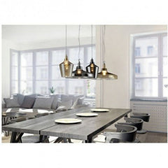 Dover Pendant Ceiling Light, Smoked Glass Body