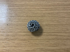 Antique Pewter Traditional Tweed Rope Knob 35mm dia