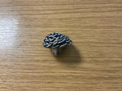 Antique Pewter Traditional Tweed Rope Knob 35mm dia