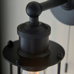 Black Caged Wall Light E27