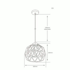 Colorado E27 IP44 Rated Pendant Light