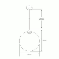 Madeira E27 IP44 Holographic Pendant Light