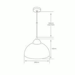 Yukon E27 IP44 Contemporary Pendant Light