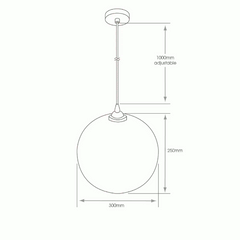 Nile E27 IP44 Smoked Black Glass Pendant Light