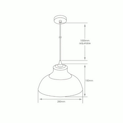 Clyde E27 IP44 Glass Pendant Light