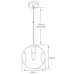 Lena E27 IP44 Modern Pendant Light