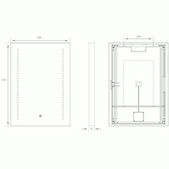Hera Tunable Bathroom LED Mirror With Shaver Socket