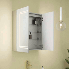 Calgary Double Tunable Bathroom LED Mirror Cabinet