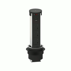 Powertech Pro Pull Up Socket With USB & Qi Charging