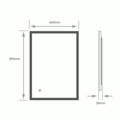 Sorrellis Eros Diffused LED Bathroom Mirror