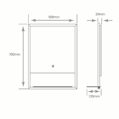 Bailey Bathroom LED Mirror