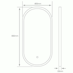 Sorrellis Bravura Tunable LED Mirror With Demister