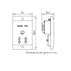 Dual Voltage Shaver Socket - 240V/110V