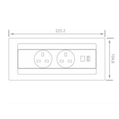 Evoline Back Flip Worktop Socket