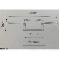 Plaster In Wall Profile - LED Aluminium Extrusion