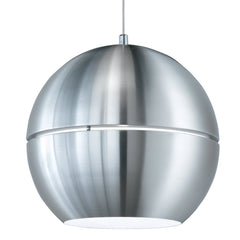 Globe Pendant Light Shades - Brushed Aluminium Metal Body