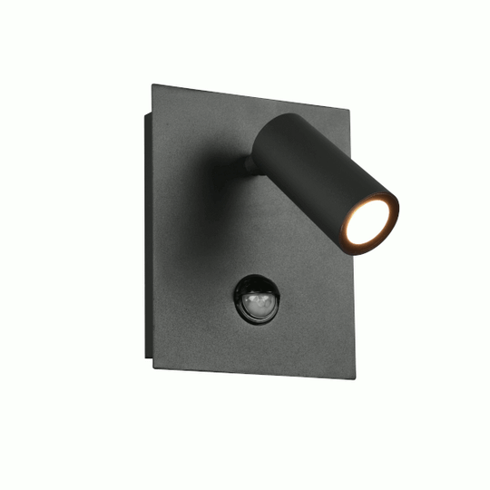Tunga Adjustable Single LED Wall Light With Built In PIR