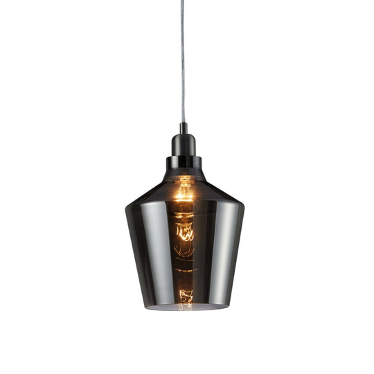 Calais Pendant Ceiling Light, Smoked Glass