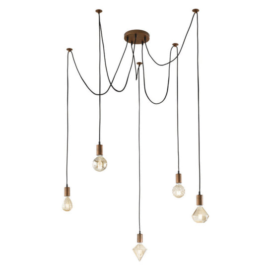 Leyton Lighting 5 Light Cord Ceiling Pendant Light