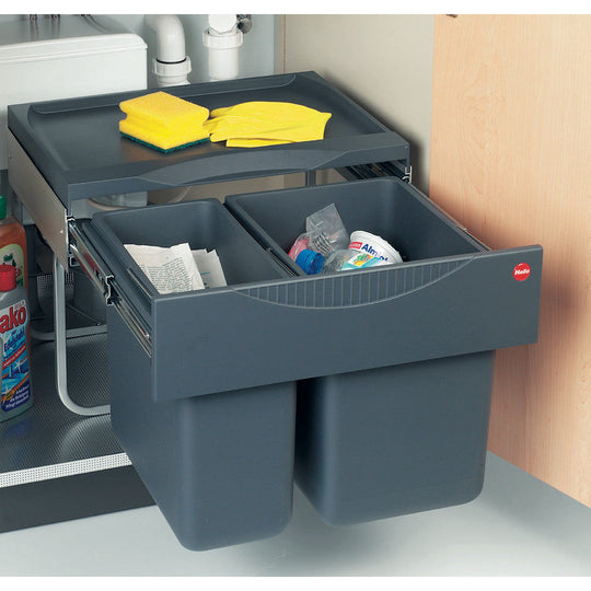 Hailo Space Saving Tandem 30 Waste Bin, 30 Litre Capacity