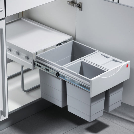 Hailo Space Saving Tandem 40 Waste Bin, 36 Litre Capacity