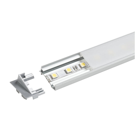 LED Aluminium Extrusion - Semi Recessed Angled