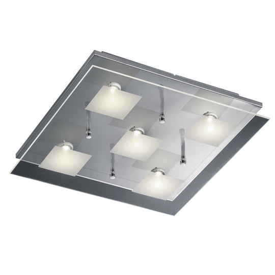 5 Light Contemporary Glass Ceiling Light