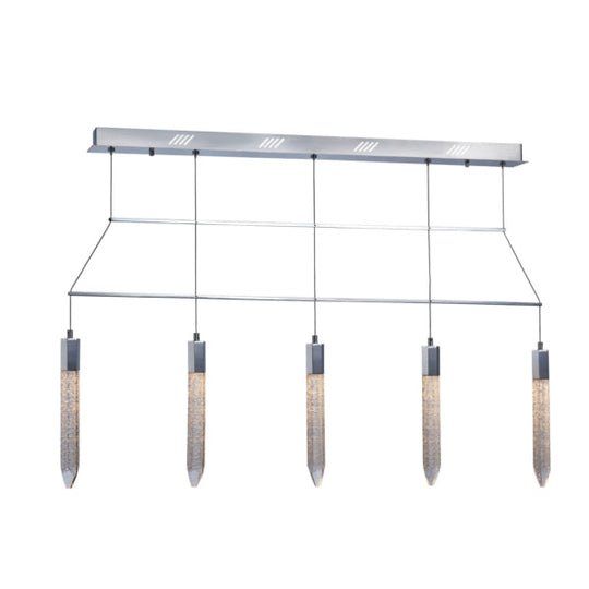 Shard 5 Light LED Ceiling Bar Pendant light, IP20 Rated
