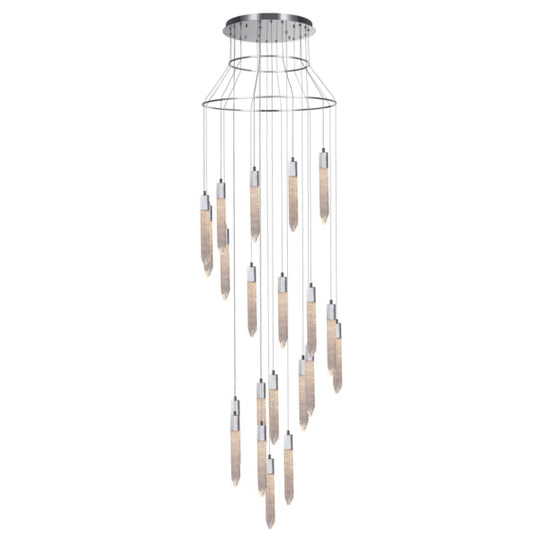 Shard 21 Light LED Drop Ceiling Pendant, IP20 Rated