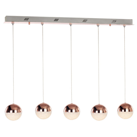 Eclipse 5 Light Ceiling Bar Pendant, Adjustable, IP20 Rated
