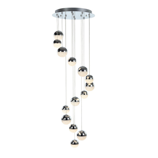 Eclipse 14 Light Round Drop Adjustable LED Ceiling Pendant