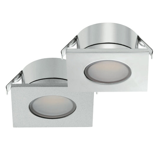 Loox 12V 2023 Square LED Recessed Downlight - Chrome Finish