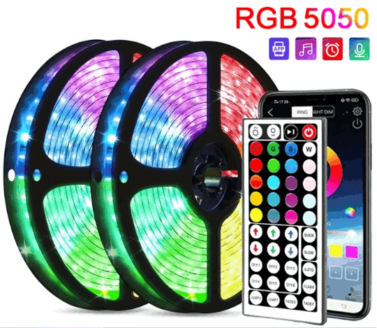 Led Lights for Room RGB 5050 Led Strip with Remote Control Color Changing RGB Tape Lights for Home Party Decoration TV Backlight