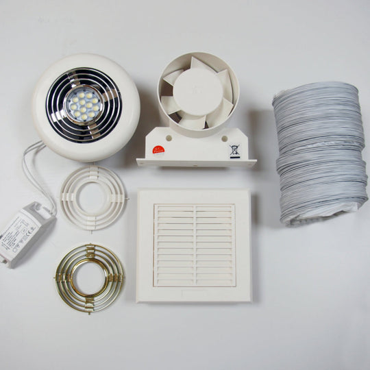 Bathroom LED Shower Fan Light With Timer